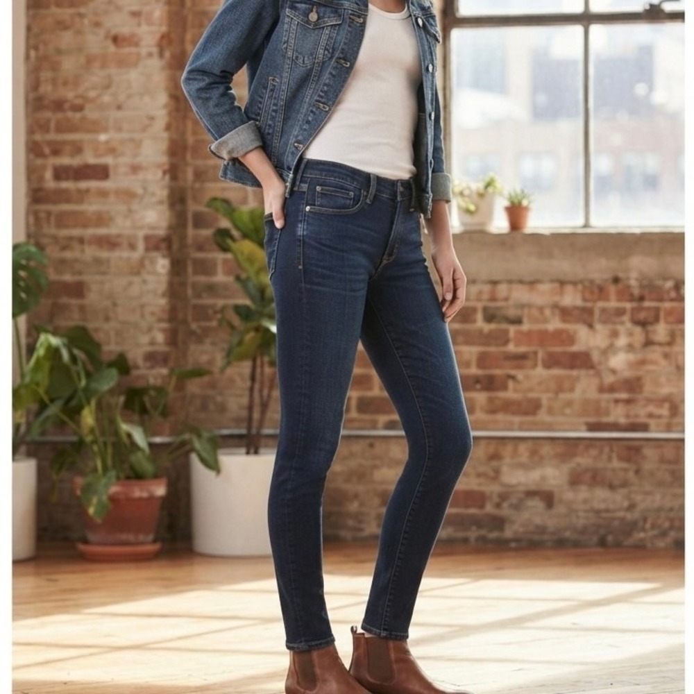 Calvin Klein Jeans 28x30 Ultimate Skinny Stretch‎ Ankle Dark Wash Denim Blue